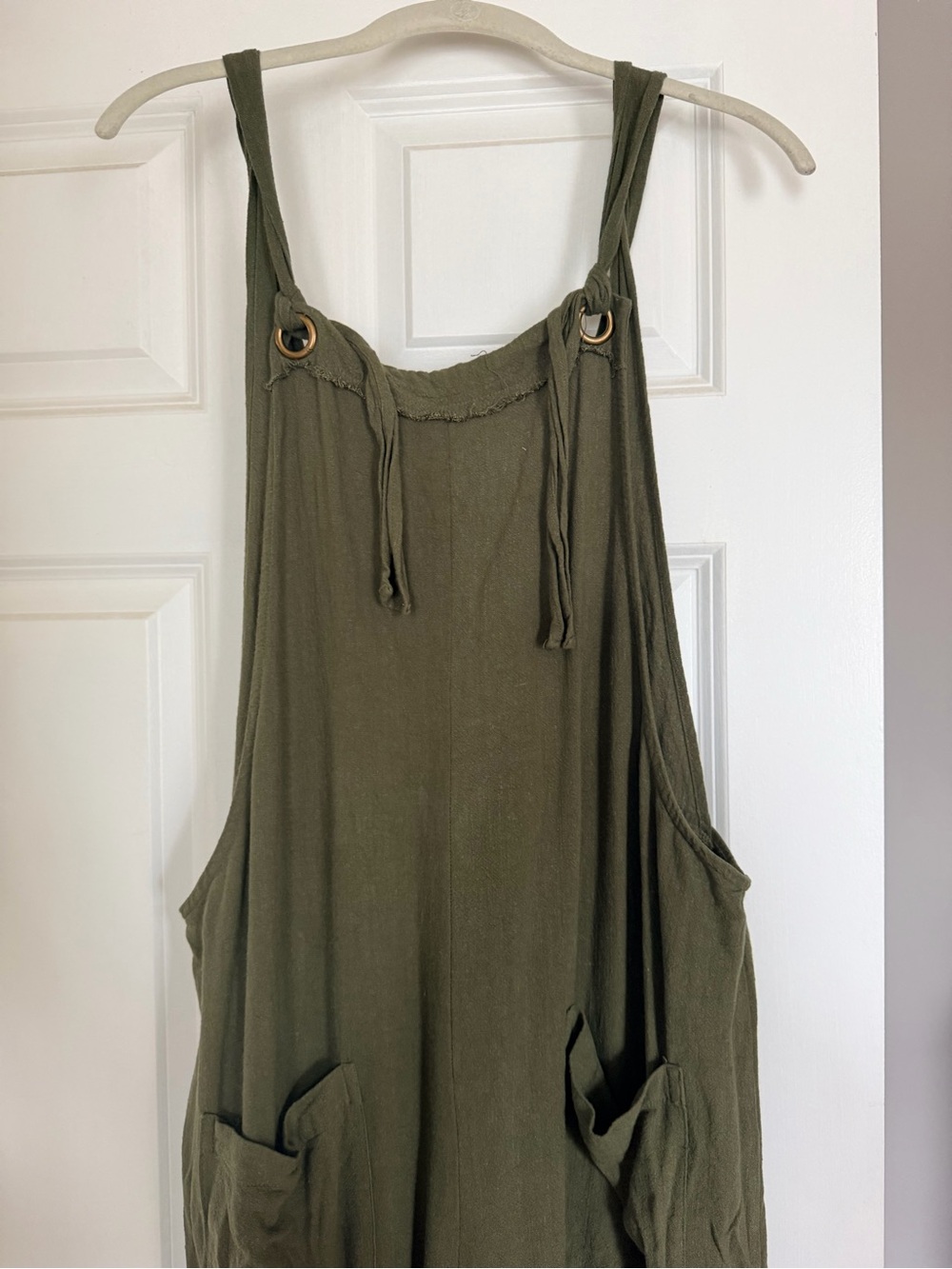 NATURAL LIFE Olive Green Women’s Tank Jumpsuit Romper